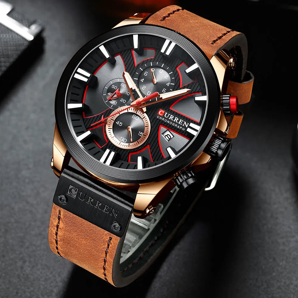 New CURREN Men Watches Fashion Quartz Wrist Watches Men's Military Waterproof Sports Watch Male Date Clock Relogio Masculino
