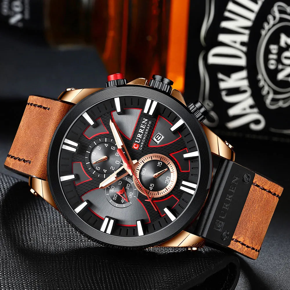 New CURREN Men Watches Fashion Quartz Wrist Watches Men's Military Waterproof Sports Watch Male Date Clock Relogio Masculino