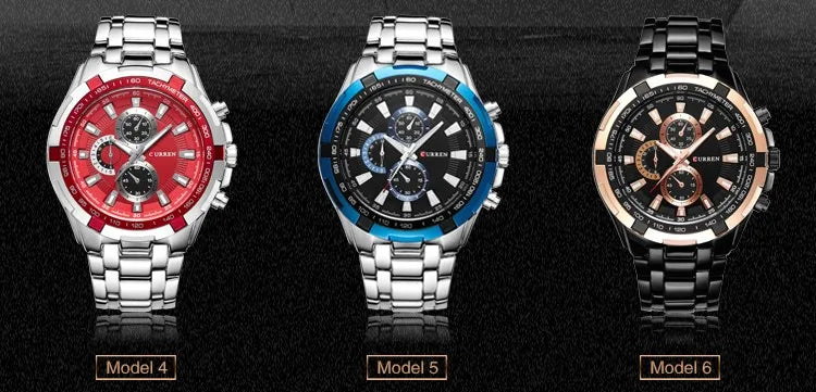 2022 CURREN Top Brand Quartz Watch Men Waterproof Sport Military Wristwatch Men Business Stainless Steel Male Clock Reloj Hombre