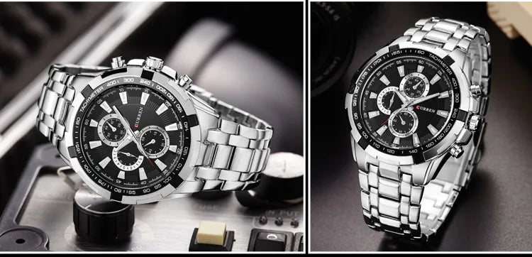 2022 CURREN Top Brand Quartz Watch Men Waterproof Sport Military Wristwatch Men Business Stainless Steel Male Clock Reloj Hombre