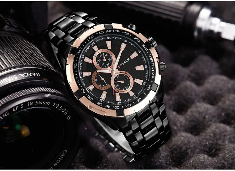 2022 CURREN Top Brand Quartz Watch Men Waterproof Sport Military Wristwatch Men Business Stainless Steel Male Clock Reloj Hombre