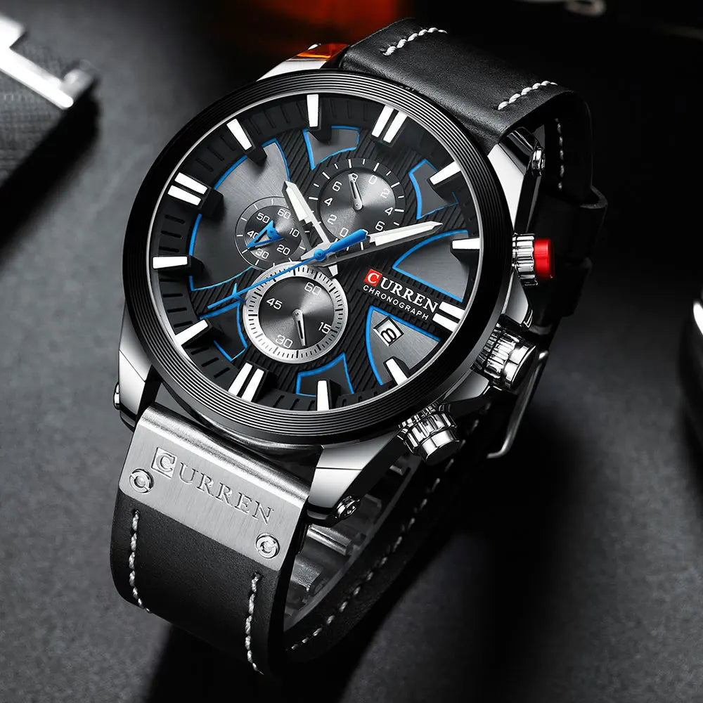 New CURREN Men Watches Fashion Quartz Wrist Watches Men's Military Waterproof Sports Watch Male Date Clock Relogio Masculino