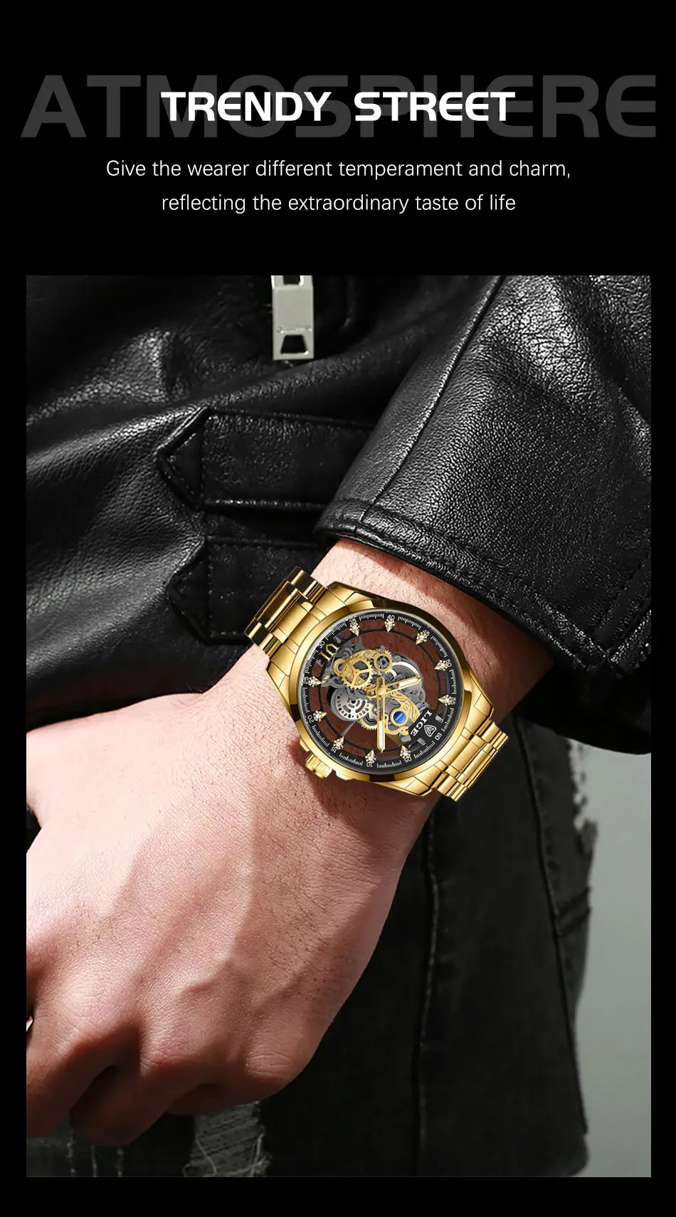 2026 LIGE Men Watch Skeleton Automatic Quartz Watch Gold Skeleton Vintage Man Watch Mens Watches Top Brand Luxury часы мужские