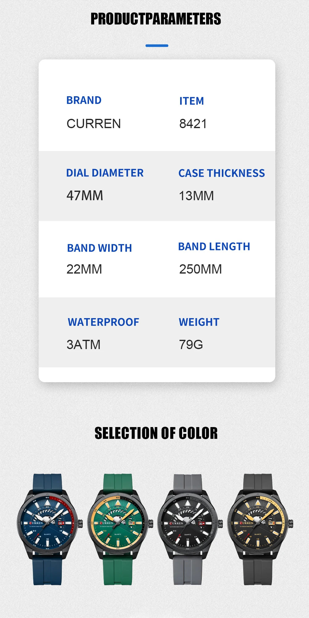 CURREN Fashion Men Watch Top Brand Luxury Waterproof Sport Mens Watches Silicone Automatic Date Military Wristwatch