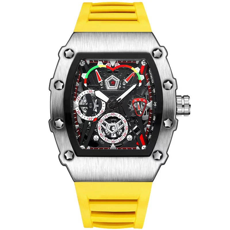 UTHAI CQ309 Fashion Men watch Waterproof Night Light Calendar Wine Bucket Silicone Strap Quartz Watch Men's watches