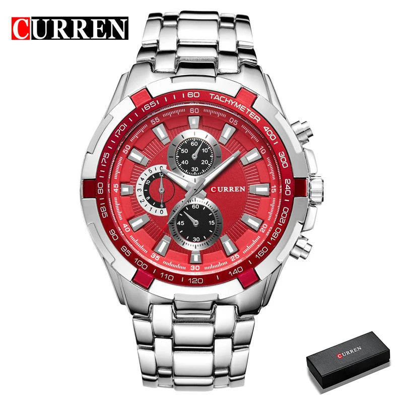 2022 CURREN Top Brand Quartz Watch Men Waterproof Sport Military Wristwatch Men Business Stainless Steel Male Clock Reloj Hombre