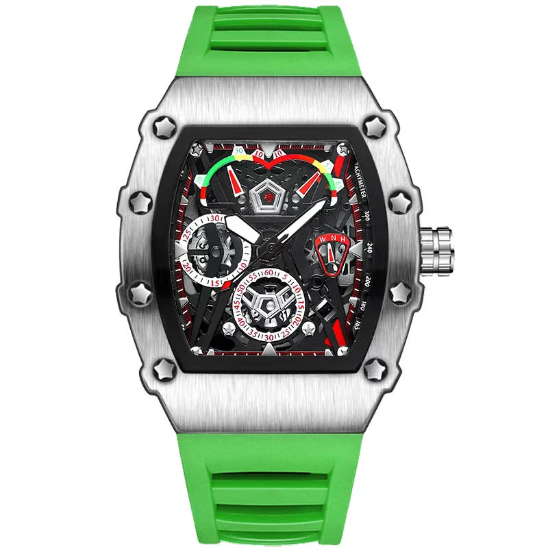 UTHAI CQ309 Fashion Men watch Waterproof Night Light Calendar Wine Bucket Silicone Strap Quartz Watch Men's watches