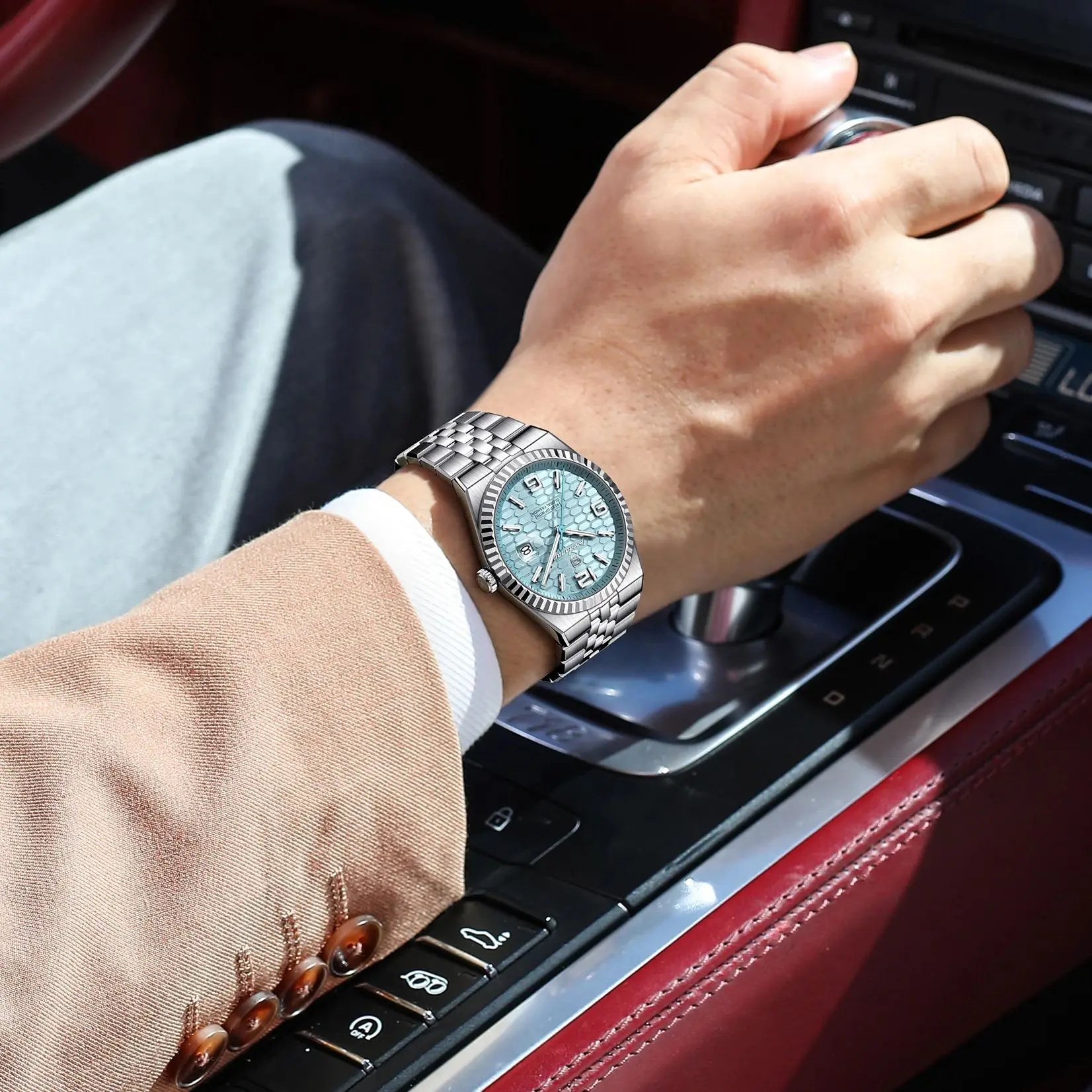 POEDAGAR High Quality Original Men Clock Waterproof Luminous Date Luxury Man Watch Stainless Steel Quartz Men's Watches Male+Box