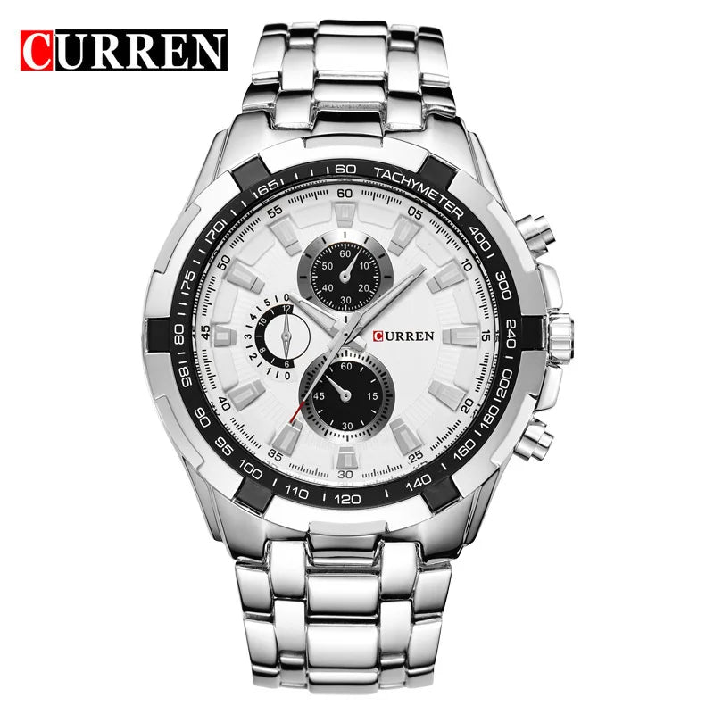 2022 CURREN Top Brand Quartz Watch Men Waterproof Sport Military Wristwatch Men Business Stainless Steel Male Clock Reloj Hombre