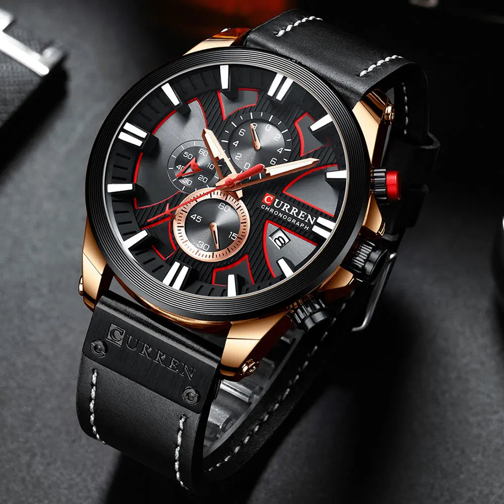 New CURREN Men Watches Fashion Quartz Wrist Watches Men's Military Waterproof Sports Watch Male Date Clock Relogio Masculino