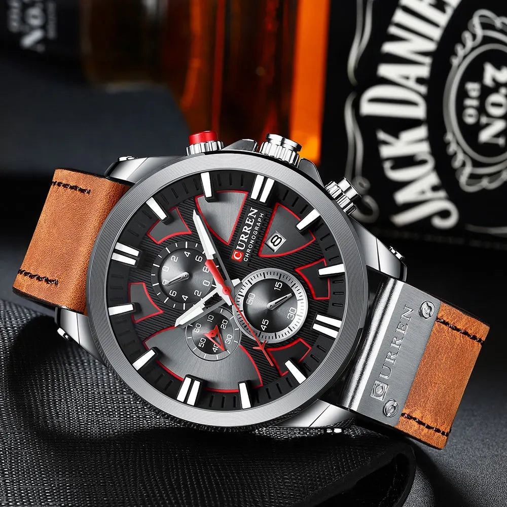New CURREN Men Watches Fashion Quartz Wrist Watches Men's Military Waterproof Sports Watch Male Date Clock Relogio Masculino