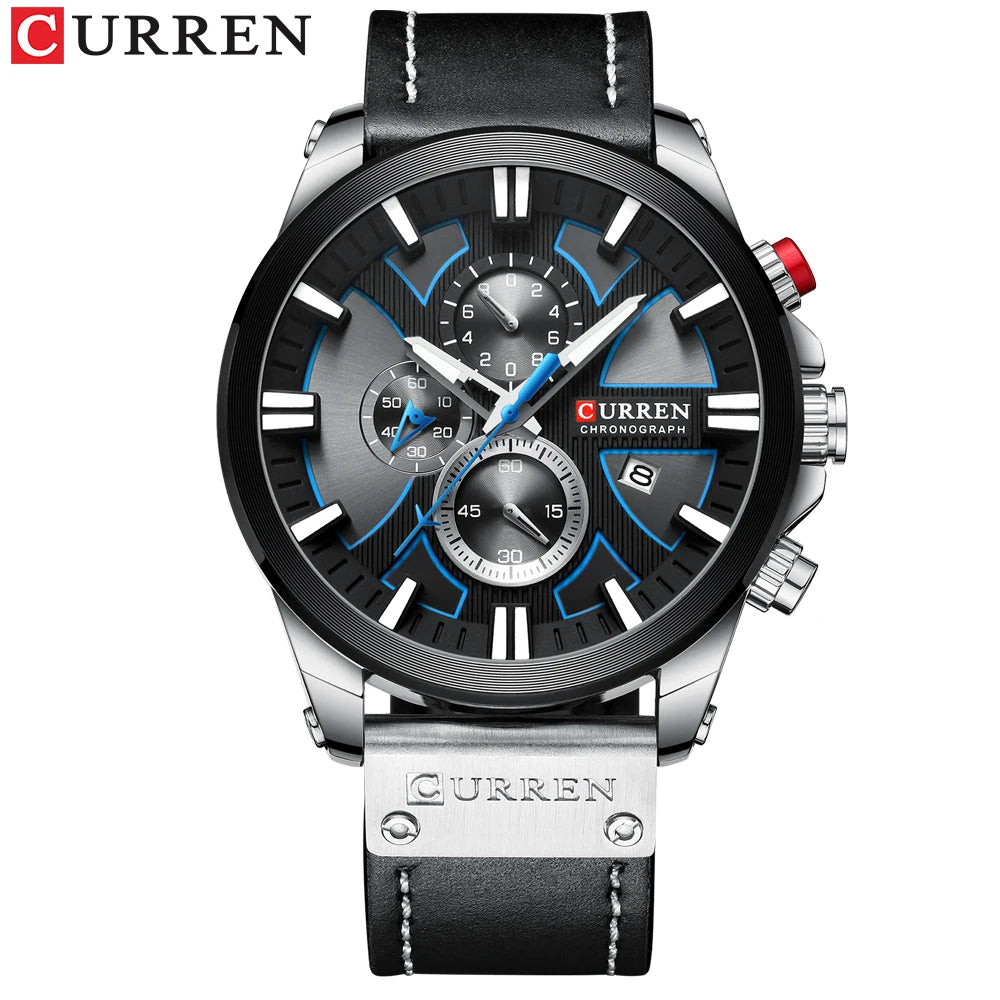 New CURREN Men Watches Fashion Quartz Wrist Watches Men's Military Waterproof Sports Watch Male Date Clock Relogio Masculino