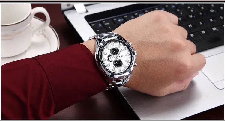 2022 CURREN Top Brand Quartz Watch Men Waterproof Sport Military Wristwatch Men Business Stainless Steel Male Clock Reloj Hombre