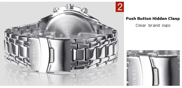 2022 CURREN Top Brand Quartz Watch Men Waterproof Sport Military Wristwatch Men Business Stainless Steel Male Clock Reloj Hombre