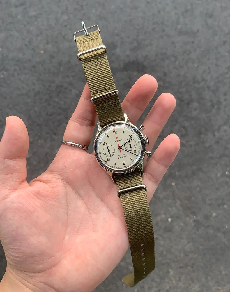 Seagull 1963 International Edition Men's Mechanical Watch Pilot Clock ST1901 Retro Chronograph Wristwatch Air Force Aviation New