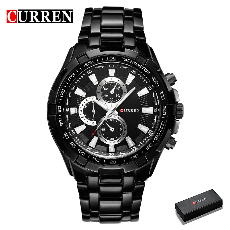 2022 CURREN Top Brand Quartz Watch Men Waterproof Sport Military Wristwatch Men Business Stainless Steel Male Clock Reloj Hombre