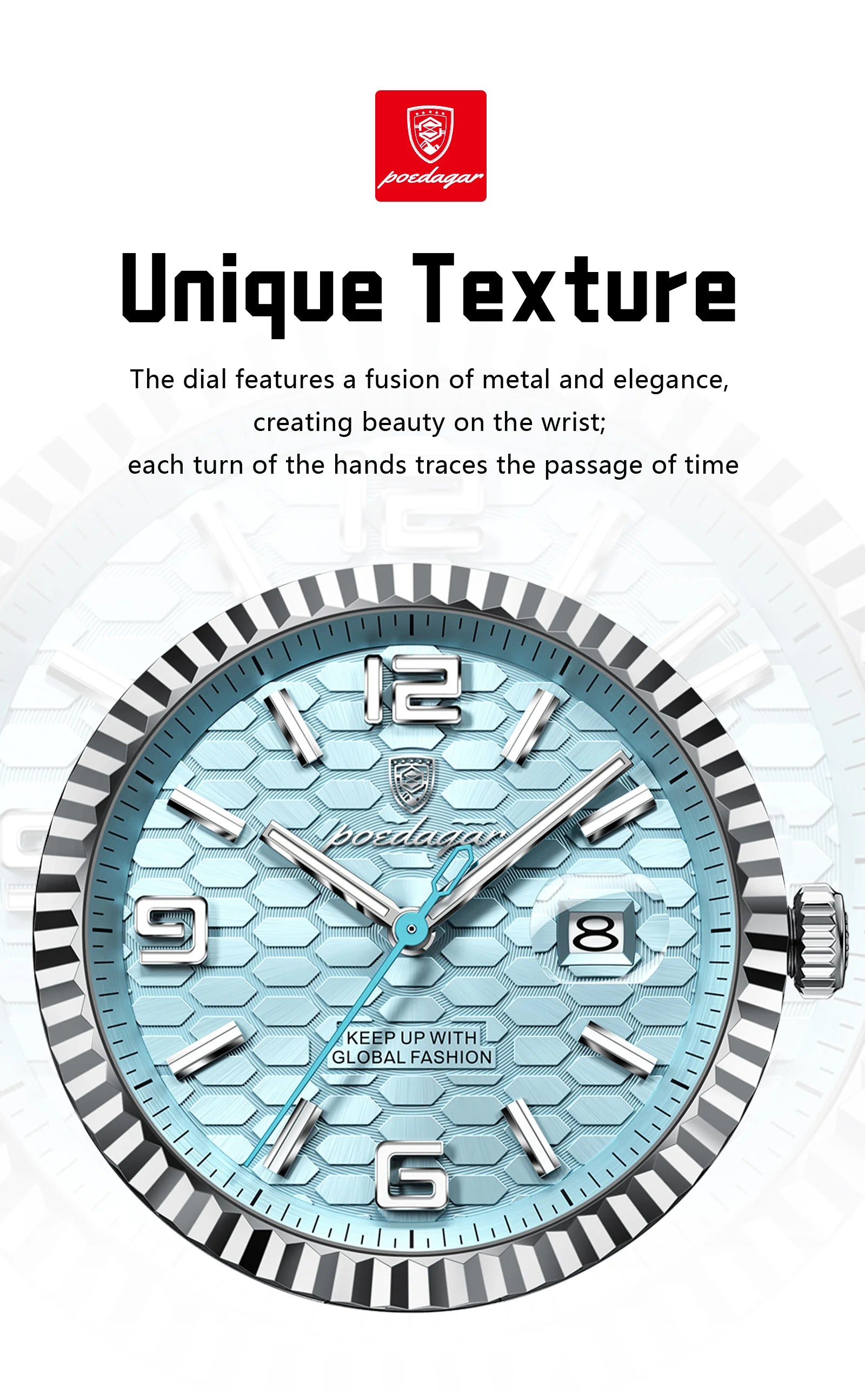 POEDAGAR High Quality Original Men Clock Waterproof Luminous Date Luxury Man Watch Stainless Steel Quartz Men's Watches Male+Box