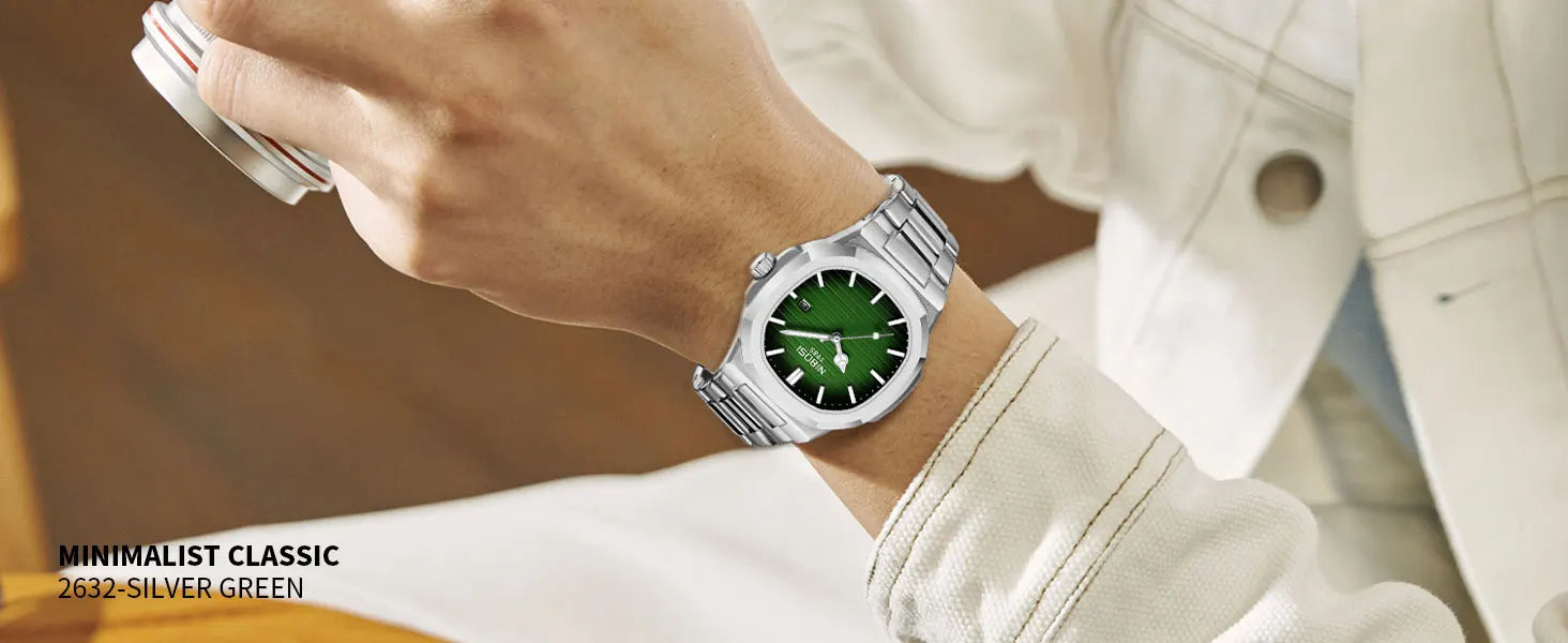 NIBOSI Men Watches Analog Quartz Stainless Steel Military Watches for Men Waterproof Business Classic Design Date Wrist Watch