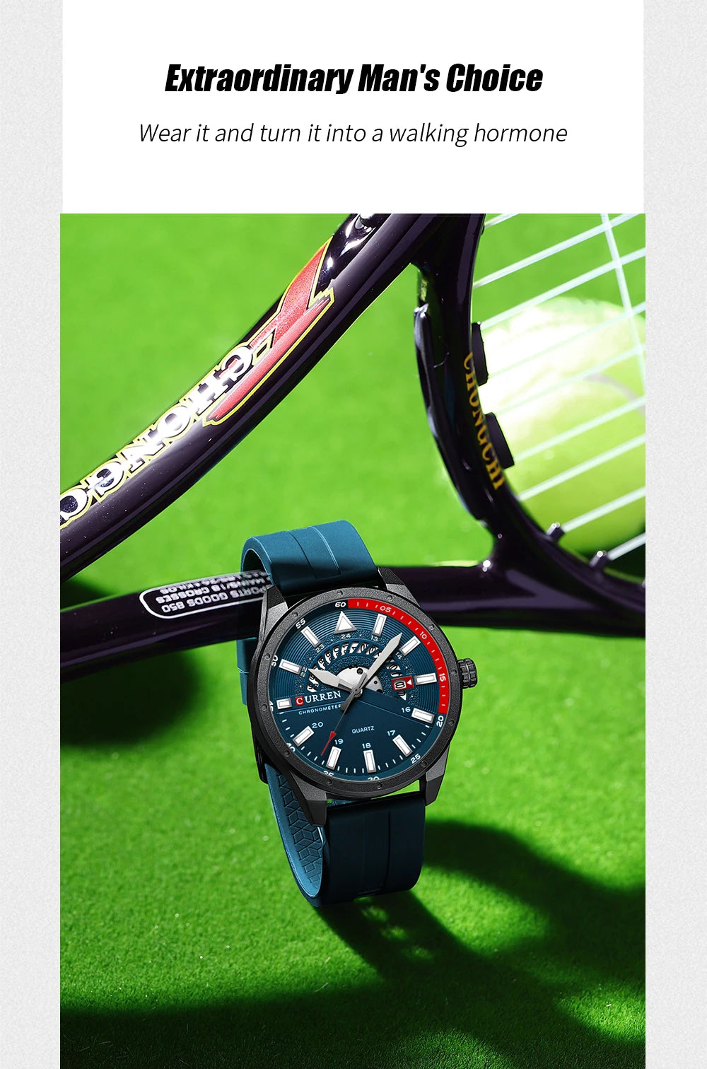 CURREN Fashion Men Watch Top Brand Luxury Waterproof Sport Mens Watches Silicone Automatic Date Military Wristwatch