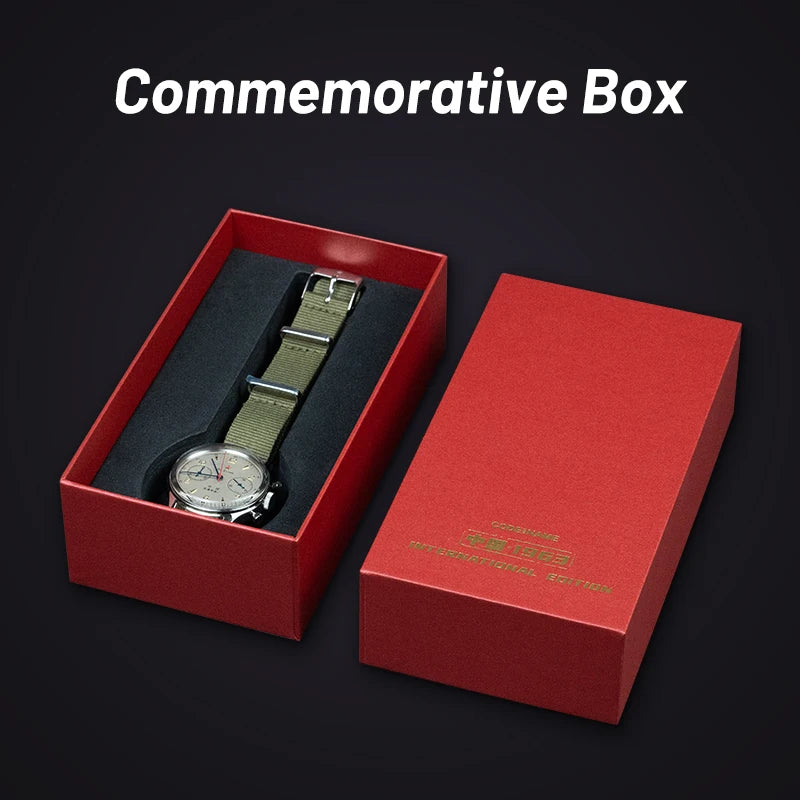 Seagull 1963 International Edition Men's Mechanical Watch Pilot Clock ST1901 Retro Chronograph Wristwatch Air Force Aviation New